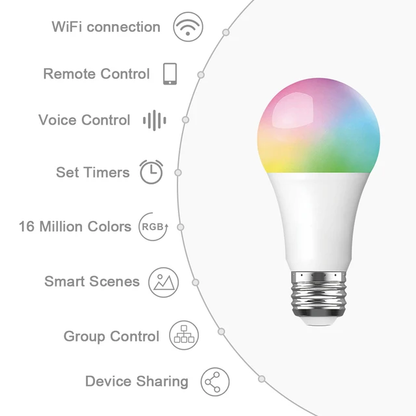 E26 New Design Smart Light Bulb RGB Colorful Smart Lamp 7W 9W 10W White/Warm White/RGB AC100-130V 50/60HZ