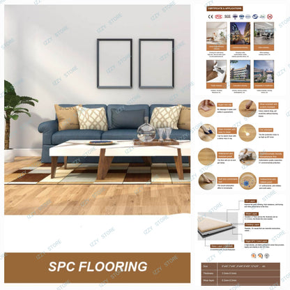 SXW001 High Quality SPC Flooring with Wear Layer  WaterProof Modern Interlock PVC Flooring  Self-lock Wood Grain Style